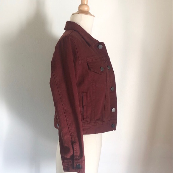 AG Adriano Goldschmied Maroon Denim Jacket - Picture 6 of 9